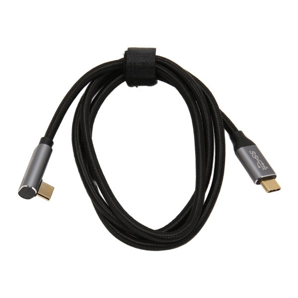 USB C till 90 graders USB C-kabel 100W USB3.1 Gen2 10 Gbps 4K 60Hz rätvinklad typ C till typ C datakabel för Steam Deck