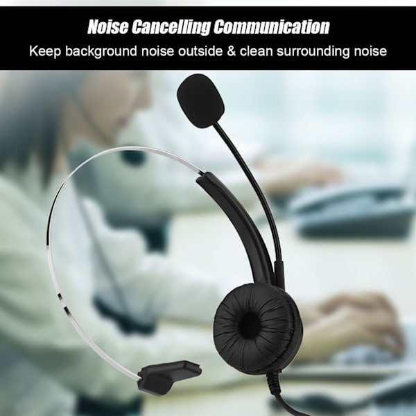 USB trådlöst headset för callcenter med brusreducering och mute-funktion