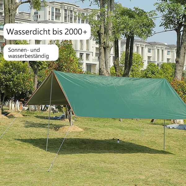 Kompakt Utomhusskydd, Portabel och Lättviktig Multifunktionell Regnskydd för Camping och Resor, 100% Vattentät, Vindskydd, 3*4M