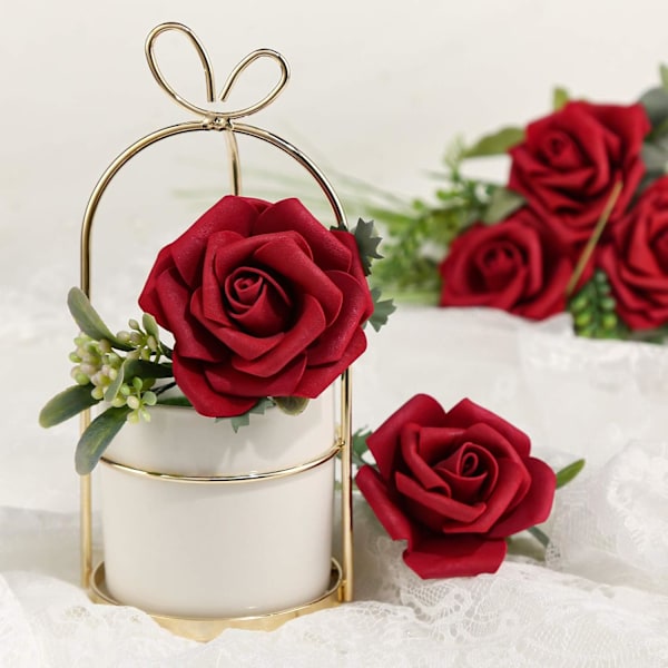 Konstgjorda rosor 25 st konstgjorda blommor dekorativa blommor skum
