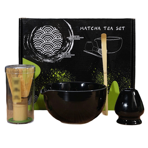 Traditionell Matcha Skål med Hällpip och Visphållare Japansk Stil Matcha Chasen Ritual Kit- Stor Sallads Gröt Juice Skål Chawan Style 2