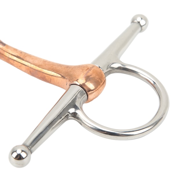 Hest Full Cheek Snaffle Rustfritt Stål Ring Snaffle Bit for Utendørs Hestetilbehør 125mm