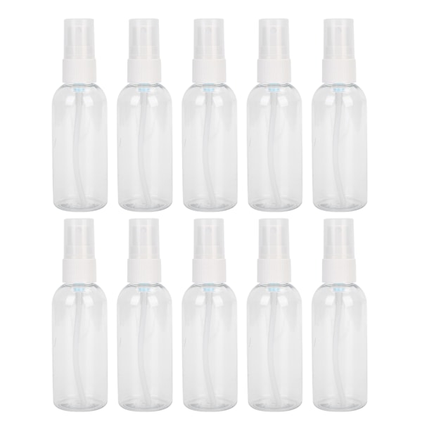 10 st Sprayflaskor Transparent Trycktyp Bärbar Sprayflaska Vätskeförvaring Reseflaska