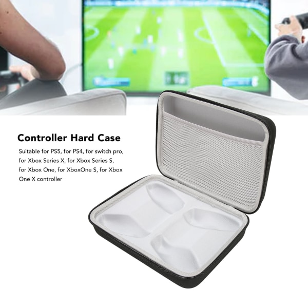 Controller Hard Case EVA Stor Kapacitet Letvægts Støvsikker Holdbar Hard Carrying Case til PS5 til PS4 Controller