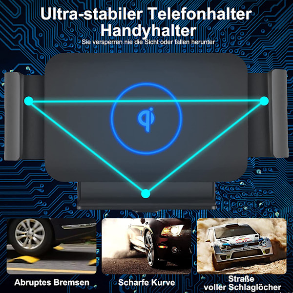 Trådlös Billaddare Fäste För Galaxy Z Fold, Snabbladdning Med Kylfläkt & Intelligent Automatisk Fastklämning, Designad För Oavbruten Navigation