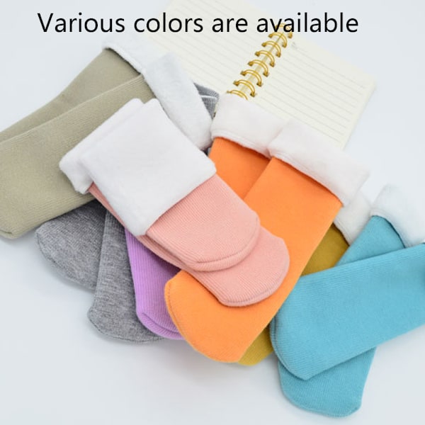 Garter grepp, baby toddler neutrala varma tjocka bomullsstrumpor