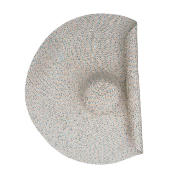 Oversized strandhatter i strå for kvinner - Floppy stråsolhatt - Bredbremmet stråhatt for kvinner - Pakkbar strandhatt for solbeskyttelse