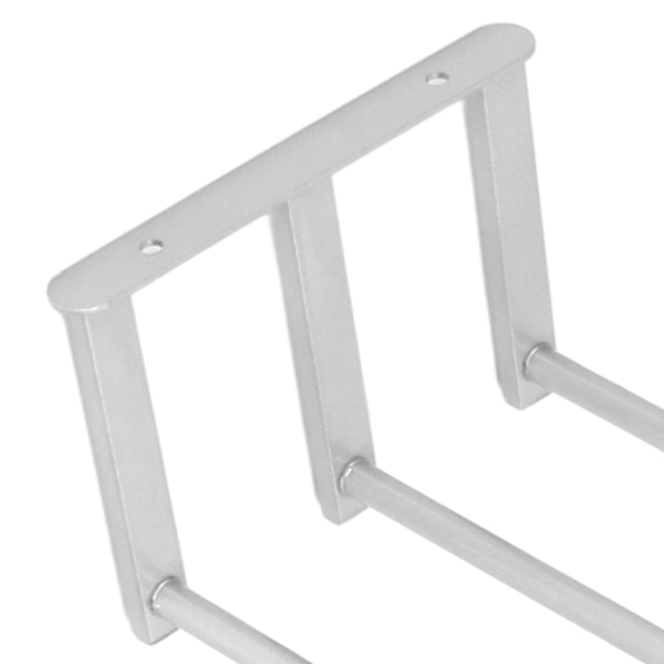 Badrumshanddukshållare för väggmontering, 3 stänger, aluminiumlegering, rullad handdukshållare för rullade handdukar, silver