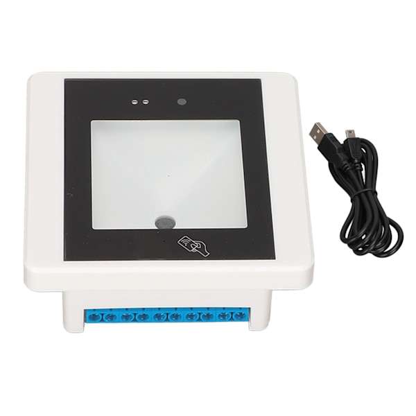 Streckkodsläsare Multipurpose Desktop 1D 2D QR Streckkodsläsare Access Control Card Scanner IC ID ReaderR35C Vit