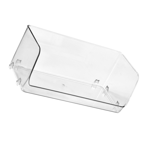 Kosmetisk displayboks, multifunktionel stabelbar plastik gennemsigtig makeup-arrangør til hjemmet (32x15x12,8cm)