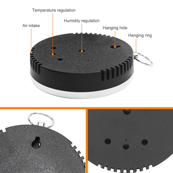 Aluminium Termometer med Urtavla för Kontorsbruk, Krom-Mässingsfodral Ger Stil till Funktionalitet, Automatisk Kalibreringshygrometer Bibehåller Noggrannhet,