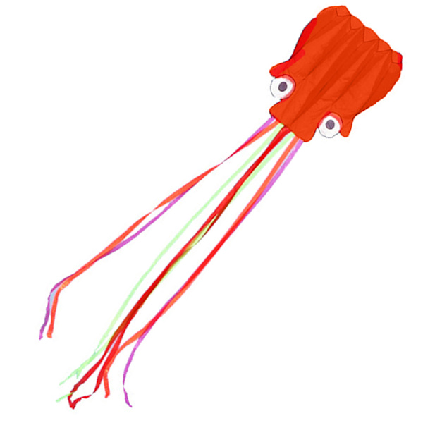Ohjelmisto Octopus Flyer Kite pitkällä värikkäällä hännällä lapsille, 4 metriä pehmeä mustekala leija + 30 metriä nuudelilevy
