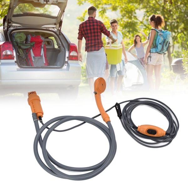Campingbruser DC12V Bærbar Høj Fleksibilitet Holdbar Plast Gummi Ergonomisk Design Nem Installation Udendørs Bruser
