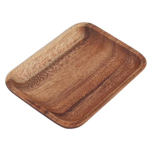 Elegant Sushi-brett Snacks Salat Desserter Serveringsfat i tre for hjem Restaurant  16,5*12,5*2cm