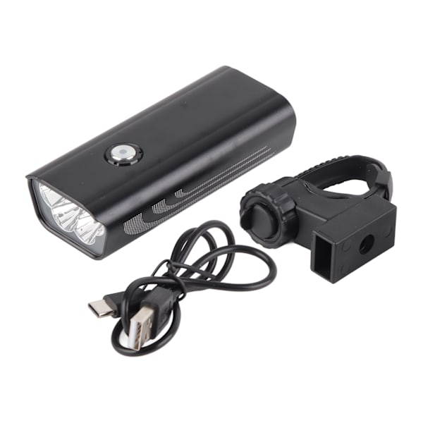 Cykel forlygte 6000lm 6 tilstande IPX6 vandtæt USB opladning 5 LED cykel forlygte til natkørsel løb vandreture