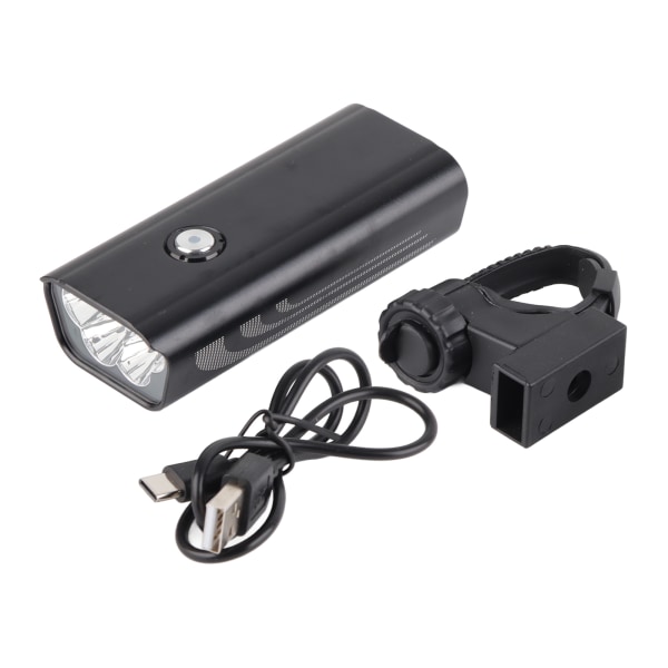 Sykkel frontlykt 6000lm 6 moduser IPX6 vanntett USB-lading 5 LED sykkellys for natt sykling løping fotturer