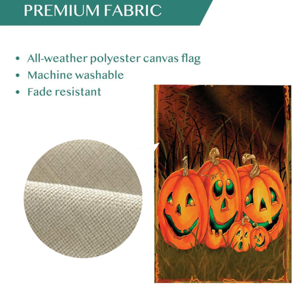 Burlap Vertikal Dobbeltsidet, Trick or Treat Have Flag Vertikal