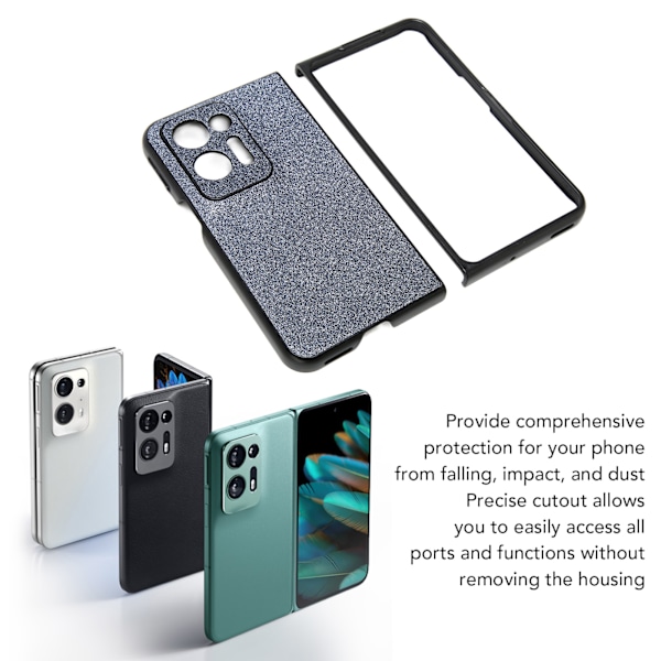 Skyddande telefonfodral Kristallfodral Anti-fall Stötsäkert Mobiltelefonfodral för Oppo Find N2 Svart Glitter