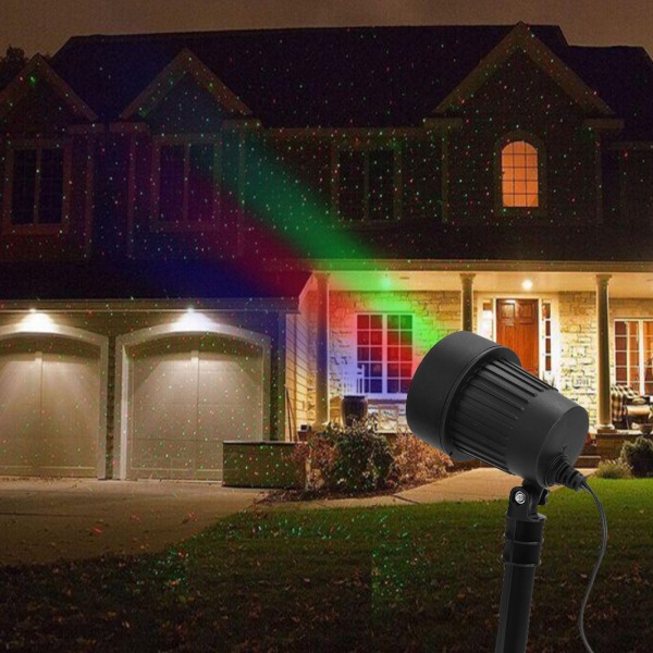 Udendørs projektorlampe RGB stjerne statisk lys til haveplæne med