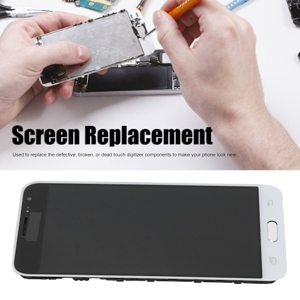 Näytön vaihto LCD-näyttö Kosketusnäytön digitointiyksikön kokoonpano Samsung Galaxy J320Whitelle