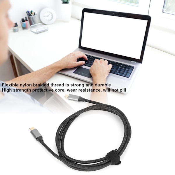 USB 3.1 Dobbelthoved 100W USB C til USB Type C Han Kabel USBC PD 5A Hurtigopladerledning 1,5m