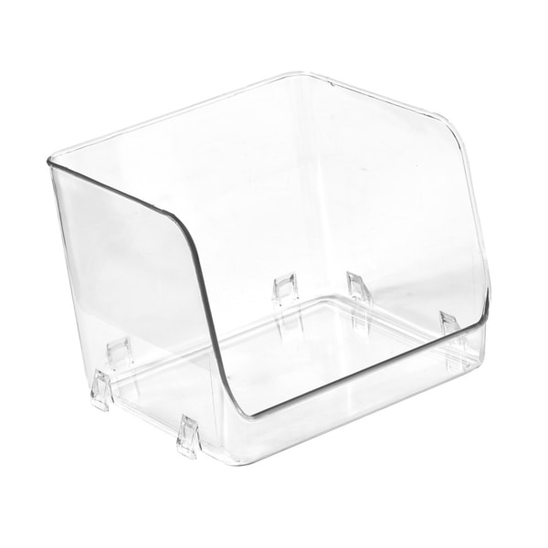 Cosmetic Display Case, Multifunction Stackable Plastic Transparent Makeup Organizer for Home (15.5x15x12.8cm)