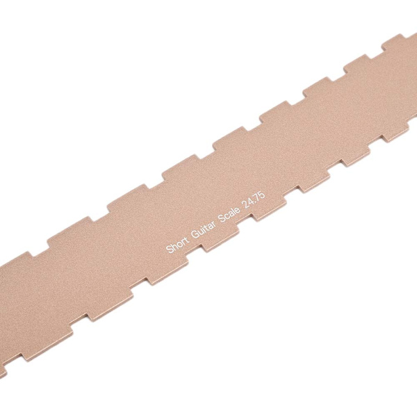 Basfingerboardhöjdmätlinjal i metall, verktyg för gitarrhalshack, instrumentreparation, guld