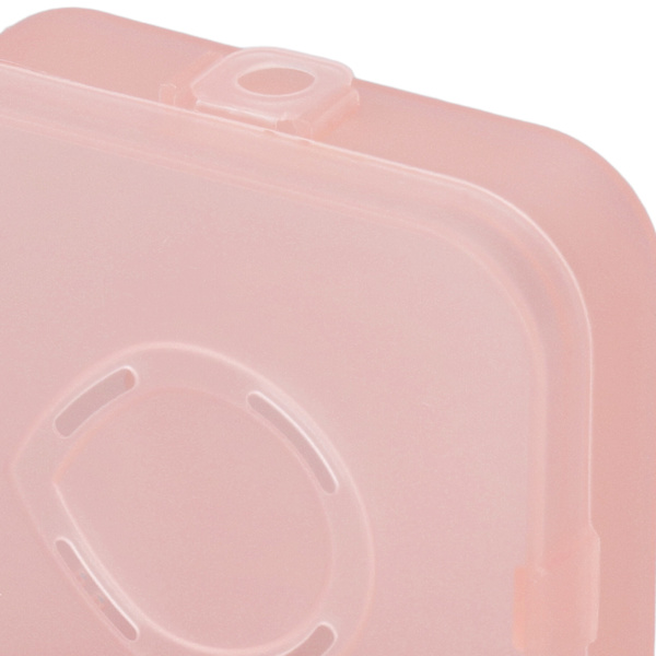 5 stk. Transparent Pink Makeup Puff Opbevaringsboks Bærbar Støvfri Åndbar Pudder Puff Beholder Holder
