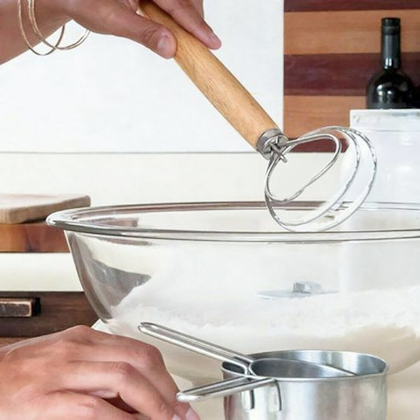 Rustfrit stål brøddej håndpiskeris ægpiskeris mixer til DIY
