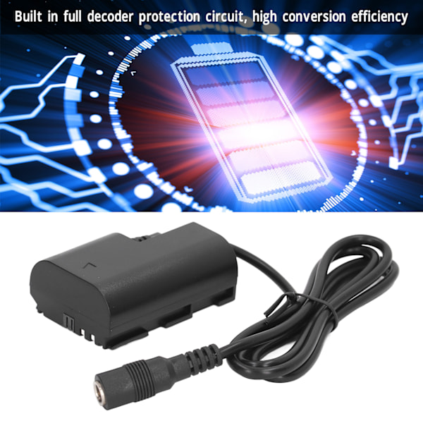 Dummy batteri erstatning LP E6N Dummy batteri med Type C Buck adapter til 5D Mark IV 5D Mark IlI 5DSR 6D Mark Il