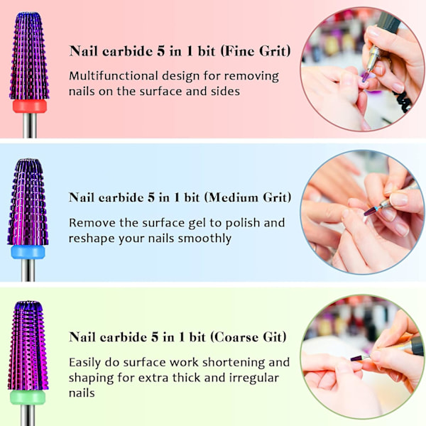 3 st Nail Carbide 5 i 1