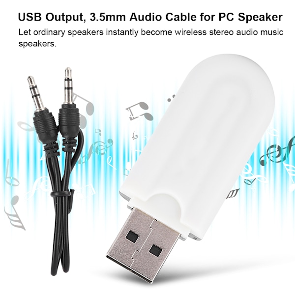 USB Bluetooth Audio Modtager Trådløs 3.5mm Dual Audio Musik Modtager Bil AUX Højttaler Adapter