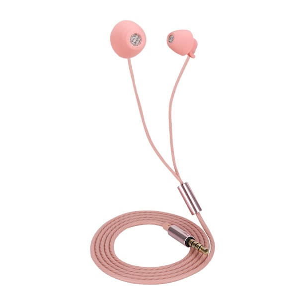 3,5 mm musik stereo in-ear sovhörlurar hörlurar med mikrofon (rosa)