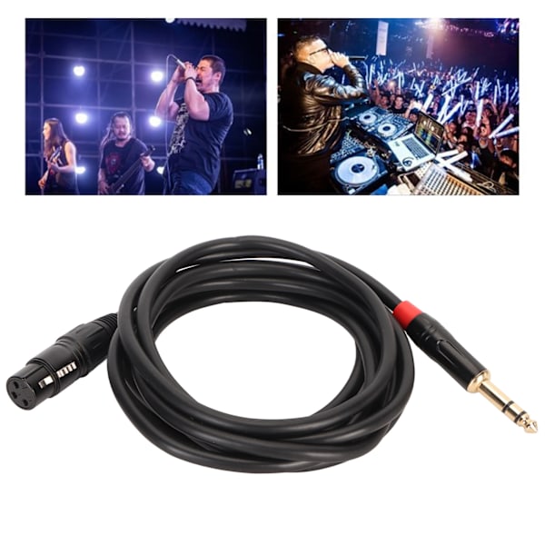 XLR-naaras-liitäntä 1/4 tuuman (6,35 mm) liitäntään - Ammattimainen Plug and Play - 20 AWG OFC-ydinmikrofoni kaapeli 3 metriä