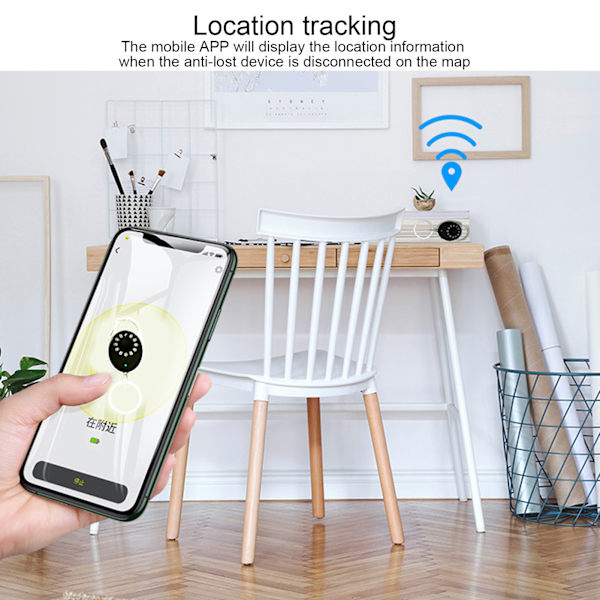 Bluetooth-hälytin kadonneiden tavaroiden paikantamiseen, puhelimen avaimen etsin, jossa puhelinnumerotarran ulkoilutarvikkeisiin