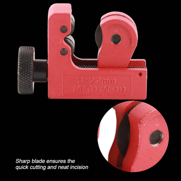 Mini justerbar rørslange rørskærer skæreværktøj til 3~22mm kobber aluminium PVC rør