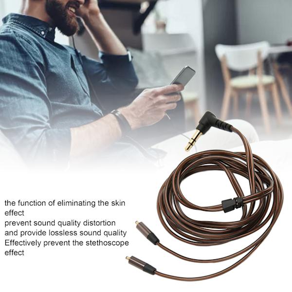 Ørepropper udskiftningskabel 3.9ft Lavt tab Fleksibel udskiftning 3.5mm Hovedtelefon lydkabel til Vjjb N1 Hovedtelefoner