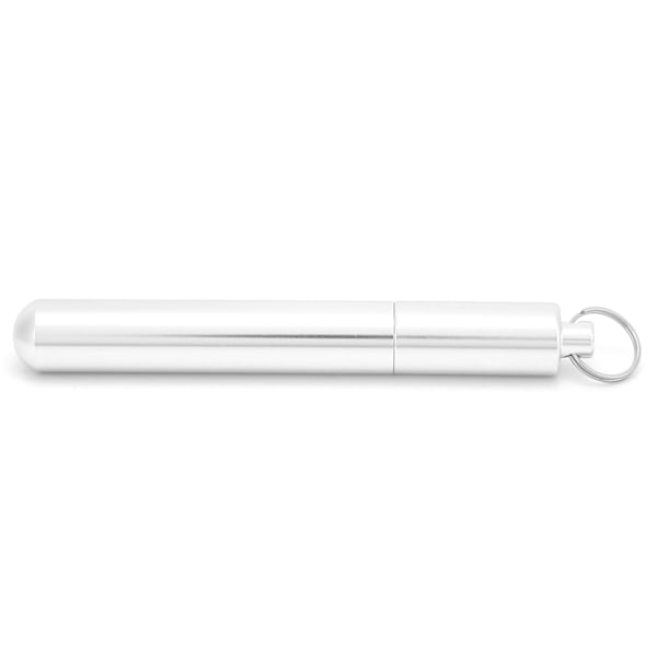 Bärbar Tandpetarebehållare, Elegant Design i Aluminiumlegering, Lättviktig och Hållbar, Vattentät Försegling, Multifunktionell Box med Nyckelringsfäste
