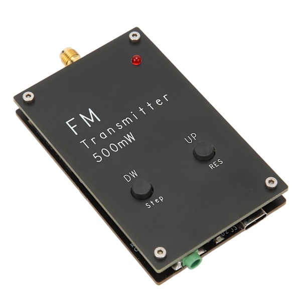 FM Stereo Transmitter 2000m 500mW RC FMND 88‑108MHz Aluminiumlegering Bærbar FM Transmitter