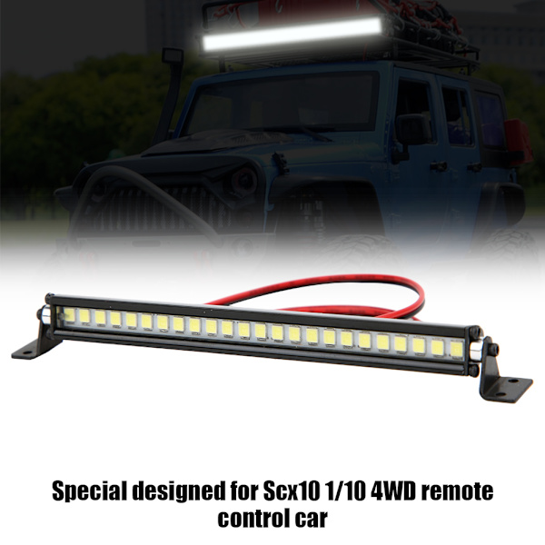 24 LED-taklampor Bar Taklampa Dekoration RC-tillbehör Passar för Scx10 1/10 4WD BilSvart