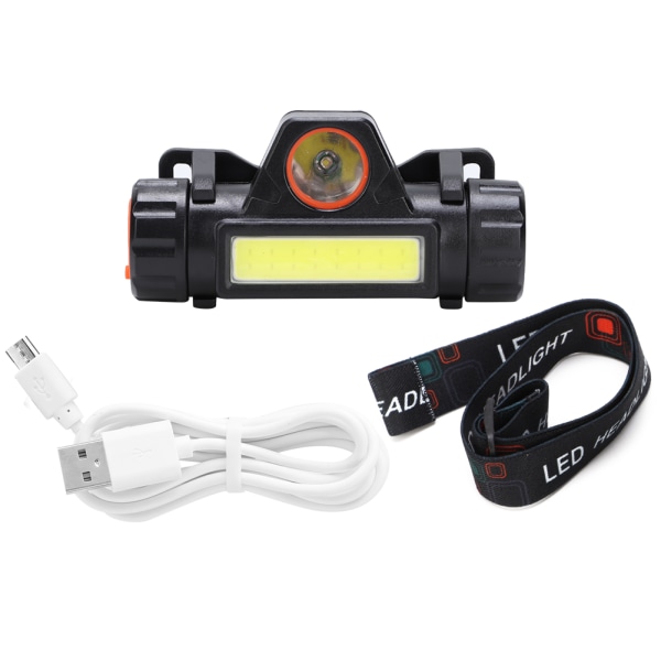 USB-oppladbar vanntett LED-hodelykt for