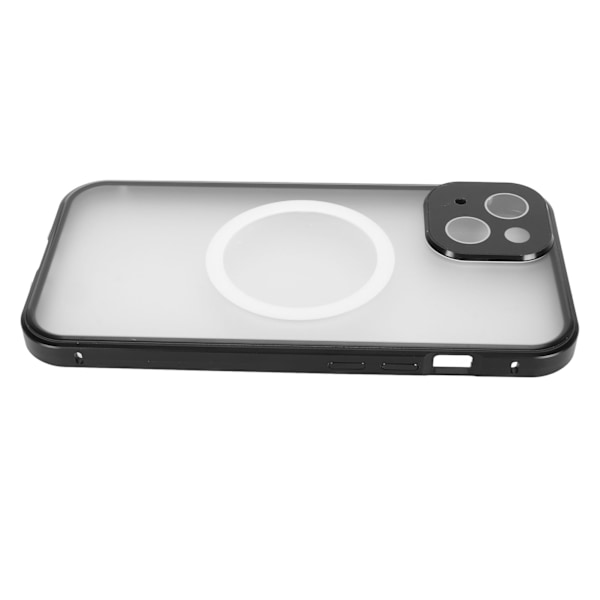 Etui til IPhone 13 Metal Magnetisk Absorption Stødsikker Beskyttende Telefon Cover med Kameralinse Beskytter Blå