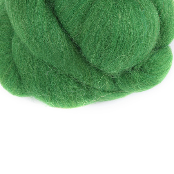 55g färgad nåltovningsull roving spinning sömnad trimning handarbete material (grön)