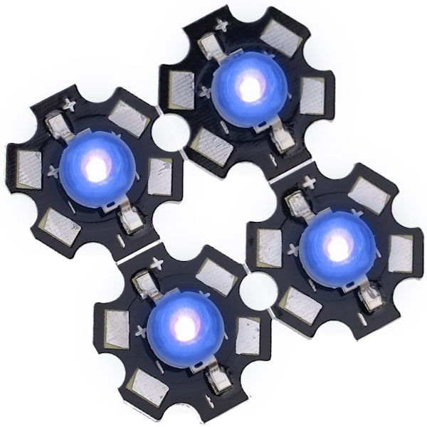 AXD-3W hög effekt UV lila LED-lamp pärlor diod chips med aluminium bas