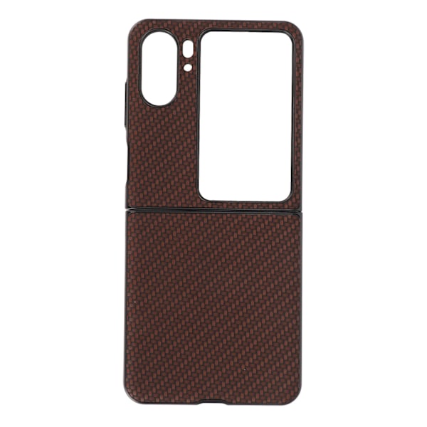 Hiilikuitukuvioinen taittuva puhelimen suojakotelo matkapuhelimen suojakotelo Oppo Find N2 Flip Brownille