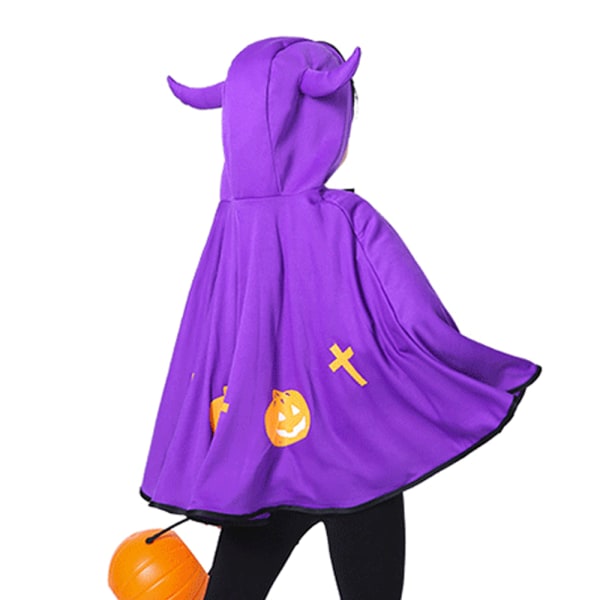 Kappa med huva Kid Toddler Klä upp till Halloween Ch Purple