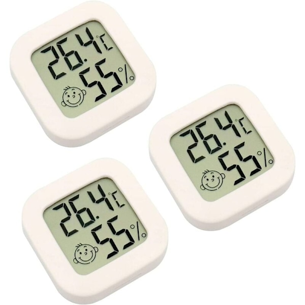 Digital Hygrometer, Inomhustermometer med hög noggrannhet, lättläst LCD-temperaturdisplay för hemmakontor sovrum
