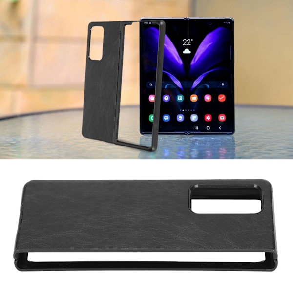 Læder Cover til Samsung Galaxy Z Fold 2 Stødsikkert Telefonbeskyttende Cover ShellSort