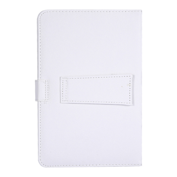 Universal trådløs Bluetooth-tastatur Flip Case Cover med stativ for IOS/Android-telefoner Hvit