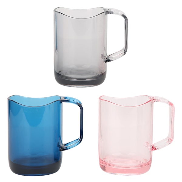 Tandborstmugg i nordisk stil, utsökt drickmugg för badrum i PS-material, innovativ design med välvd öppning och handtag för enkel vattendränering,